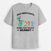 0583AUK2 Personalised T shirts Gifts Dinosaur Grandma Mum Christmas