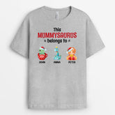 0666Auk2 Personalised T shirts Gifts Dinosaur Grandma Mum