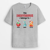 0666Auk2 Personalised T shirts Gifts Dinosaur Grandpa Dad