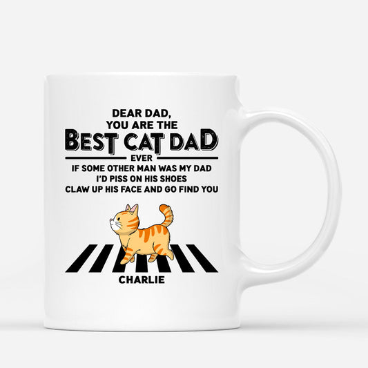 0684AUK1 Personalised Mug Gifts Walking Cat Cat Lovers