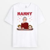 0701Auk1 Personalised T shirts Gifts Hearts Kids Grandma Mum
