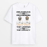 0736Auk2 Personalised T shirts Gifts Fatherhood Grandad Dad Fathers Day