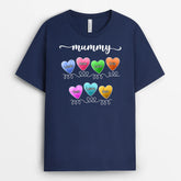 0738Auk2 Personalised T shirts Gifts Hearts Grandma Mum Mothers Day