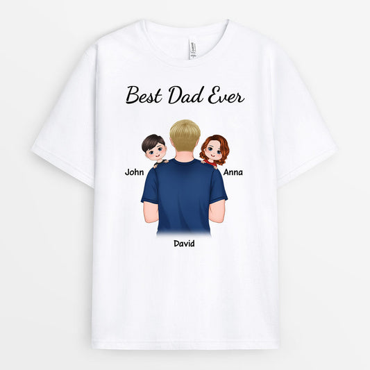 0771A290BUK2 Personalised T shirts Gifts Shoulder Dad Fathers Day