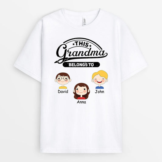 0856AUK1 Personalised T shirts Gifts Star Grandma Mum