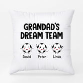0893PUK1 Personalised Pillow Gifts Football Dad Grandad