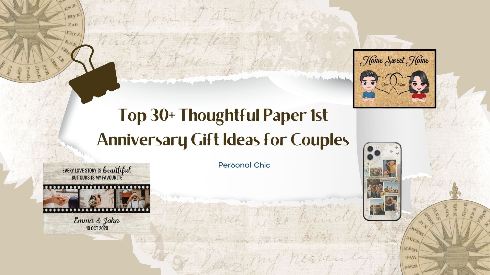 30 Thoughtful 1st Anniversary Gift Ideas for Couples Personal Chic
