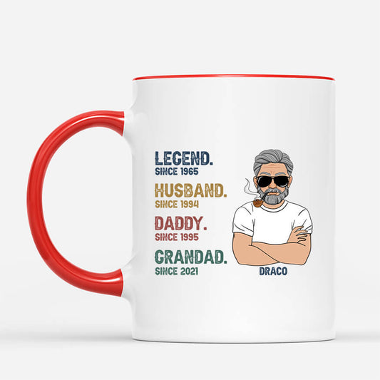 0004M108BUK2 Customised Mug gifts Man Grandpa Dad Text