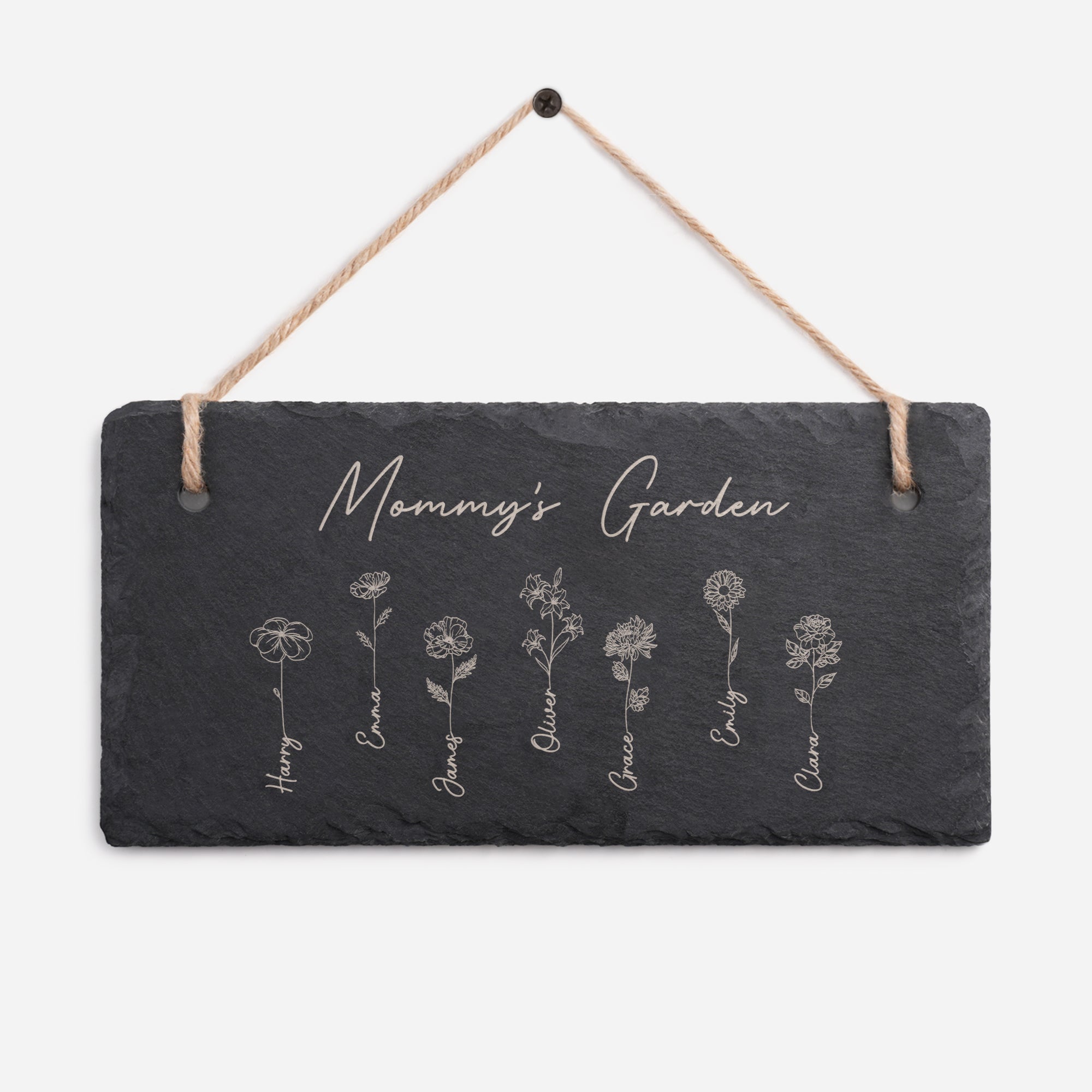 0065AUS1 personalized engraved slate garden signs momgrandmas garden gifts 0065ae6p5a