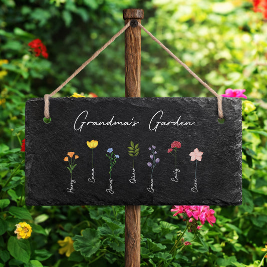 0065AUS2 personalized uv printed slate garden signs momgrandmas garden gifts 0065ae6p5a