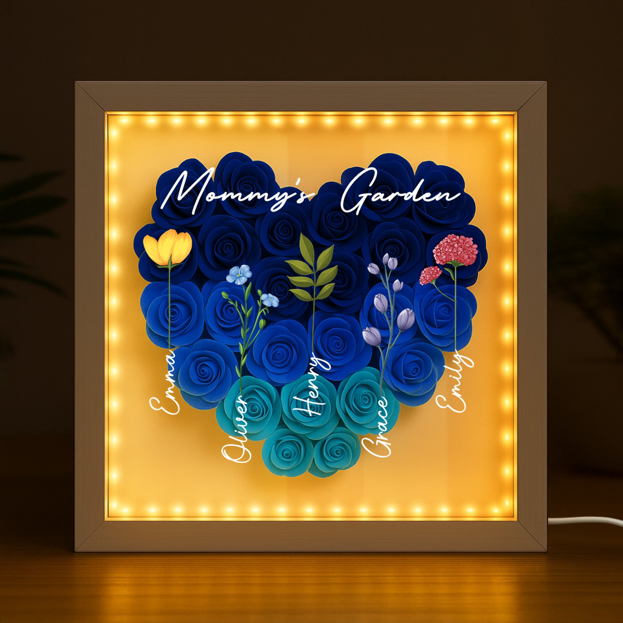 0065OUS3 custom gifts for grandma grandmas garden flower shadow box 0065OTL7A
