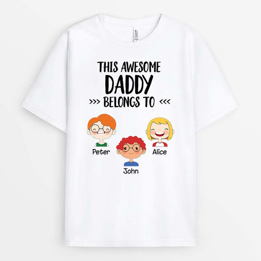 0141AUK2 Personalised T shirts gifts Kid Grandpa Daddy
