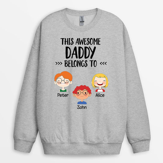 0141WUK1 Personalised Sweatshirts Gifts Kids Grandad Dad