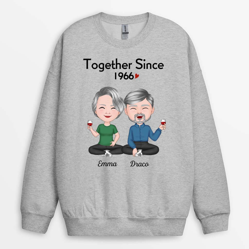 0176WUK1 Personalised Sweatshirt Gifts Lovers Couples Lovers