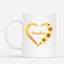 0192M107AUK2 Personalised Mug gifts Sunflower Grandma Mom Heart