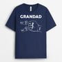 0263ADadGrandadKidFistBump PersonalisedGiftsBlackT shirtsforGrandadDad_2