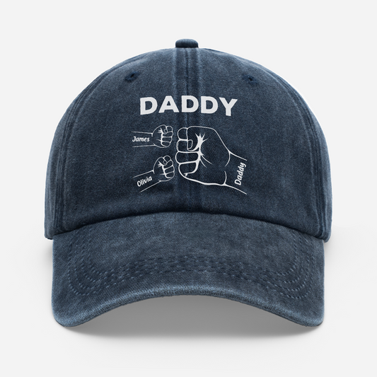 0263AUS1 dad fist bump washed cotton cap personalized gift for dadgrandpa 0263ajsf8b