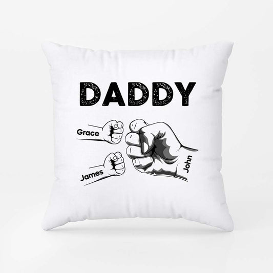 0263PUK2 daddy fist bump pillow  personalised gift for him