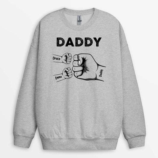 0263WUK1 Customised Sweatshirts gifts Fist Grandpa Dad
