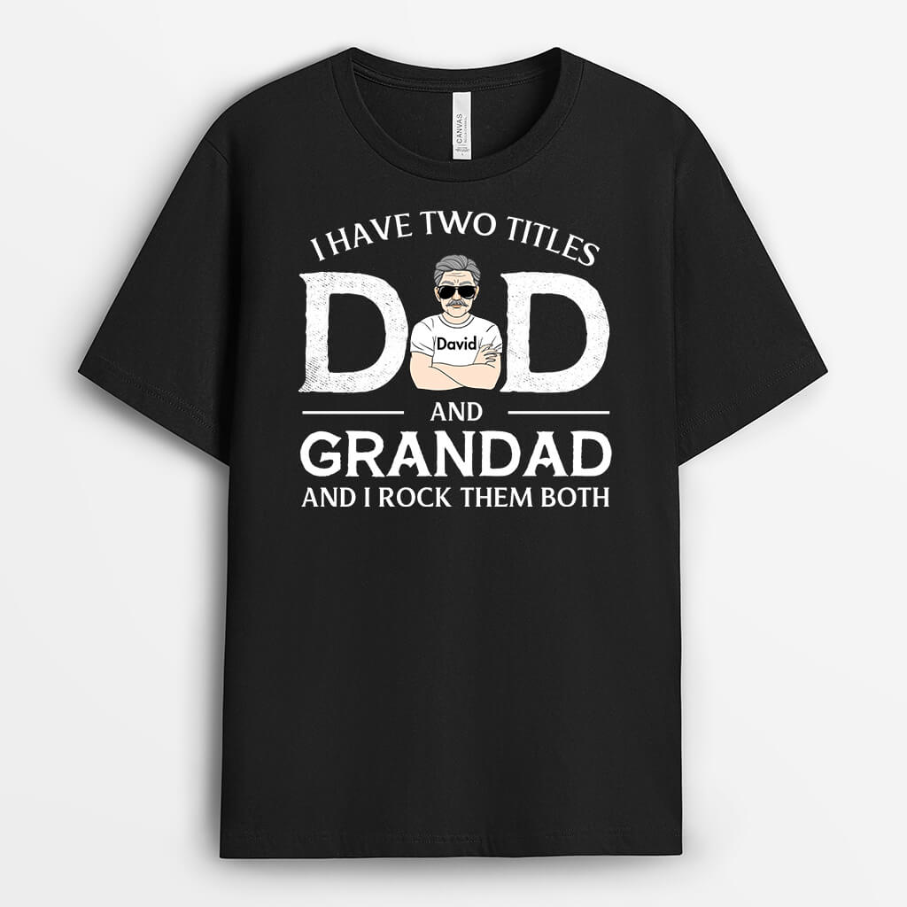 0267A248BUK1 Personalised T shirts gifts Man Grandpa Dad