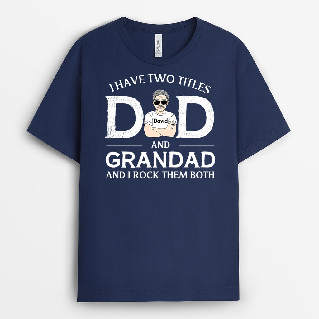 0267A248BUK2 Customised T shirts presents Man Grandpa Dad