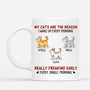 0270M248DUK1 Personalised Mug presents Cat Lovers Text_1
