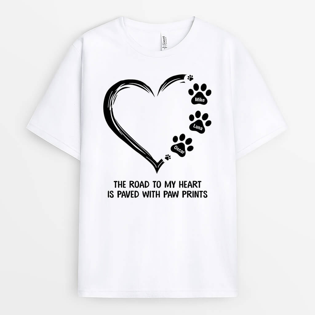 0362AUK1 Personalised T shirts gifts Pawprints Dog Lovers Heart_21e0a687 0514 4107 9f55 e1ec4fadca17