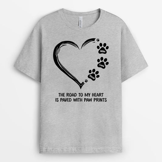 0362AUK2 Personalised T shirts gifts Pawprints Dog Lovers Heart_561b0711 aa4f 4da4 9f57 2221543be51e