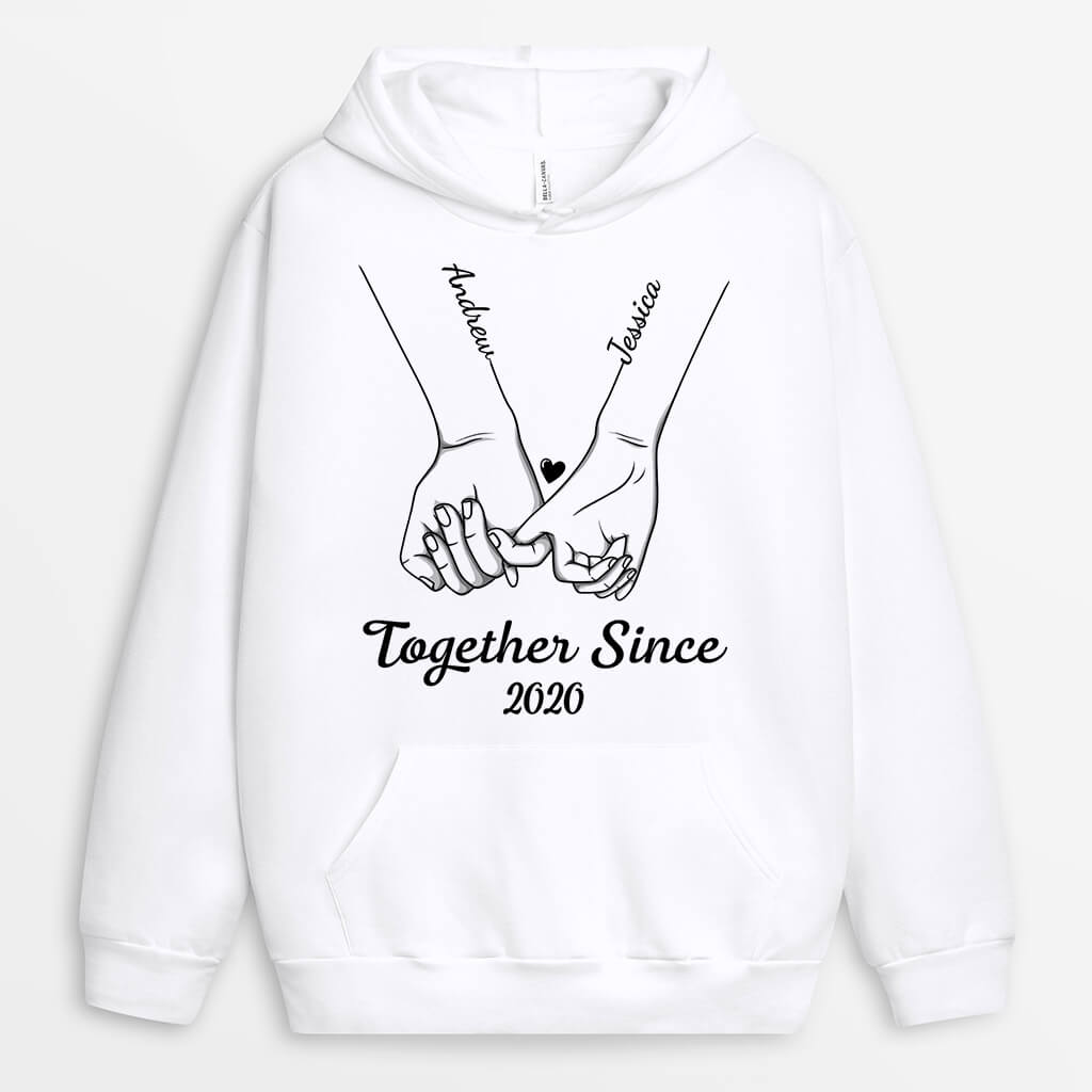 0415HUK1 Customised Hoodie gifts Hand Couples Lovers