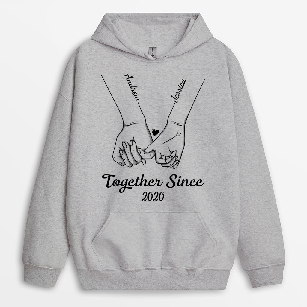 Personalised Together Since T shirt For Lovers Couples Personal Chic