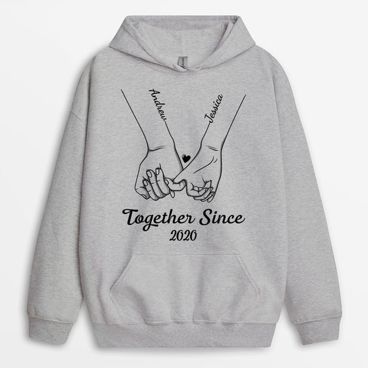 0415HUK2 Customised Hoodie gifts Hand Couples Lovers