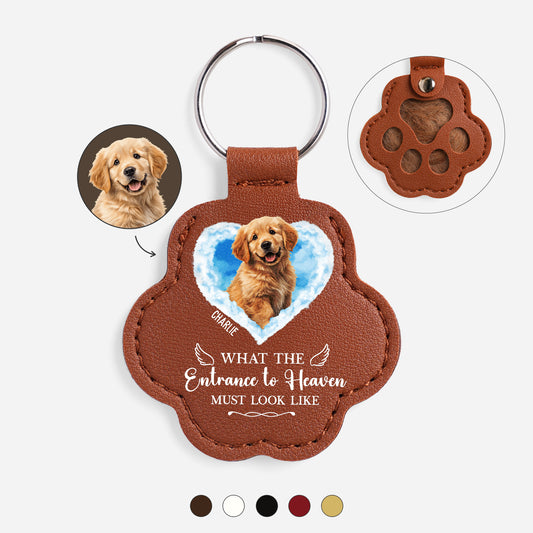 0483AUS1 entrance of heaven pet hair keychain personalized photo memorial gifts 0483ajsp5c