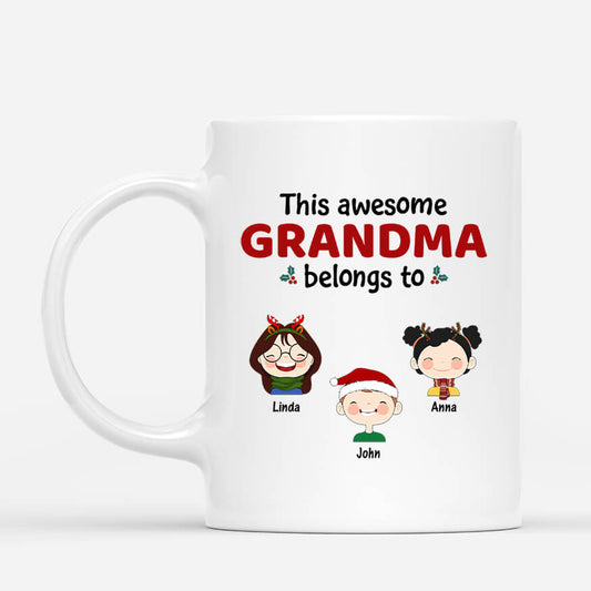 0494MUK1 Personalised Mug gifts Kid Grandma Mom