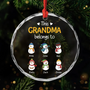 0527OUS1 custom gifts for grandma grandpa glass snowman xmas ornament_s 0527O0Z8A