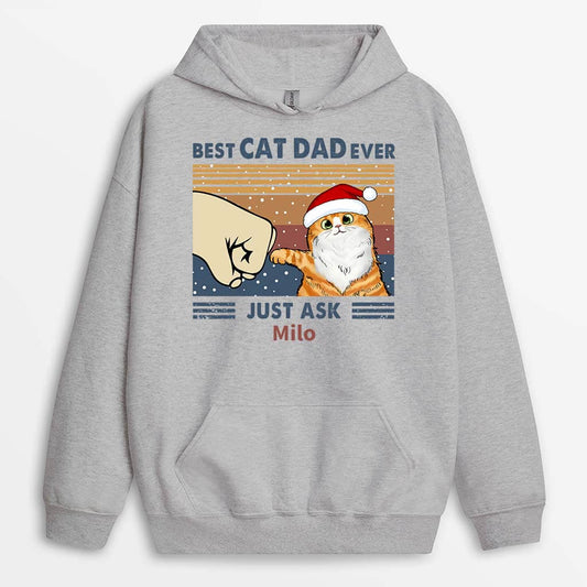 0528HUK1 Personalised Hoodie Gifts Cat Cat Lovers Christmas