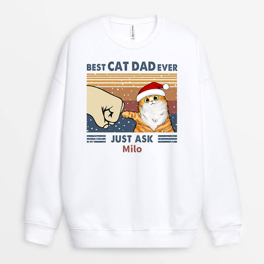 0528WUK1 Personalised Sweatshirt Gifts Cat Cat Lovers Christmas