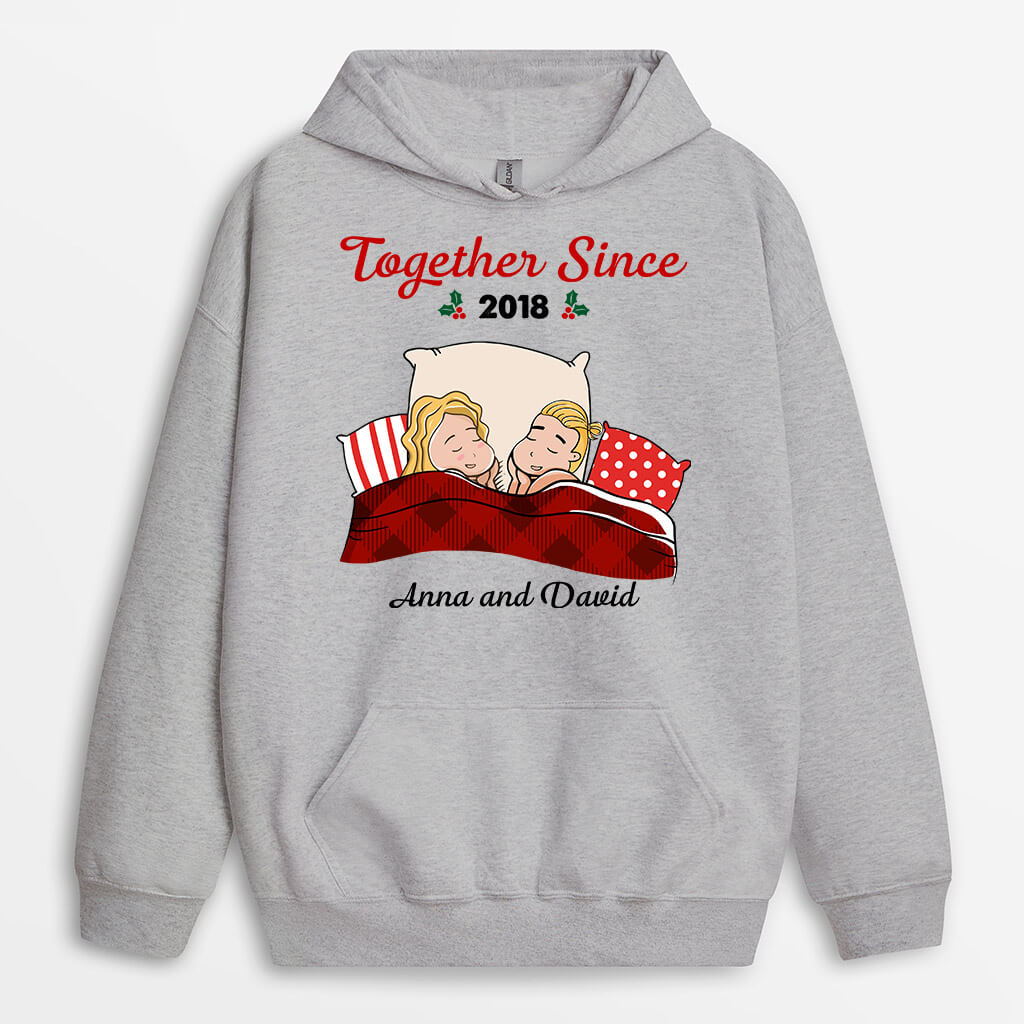 0537HUK2 Personalised Hoodie Gifts Couples Couples Lovers