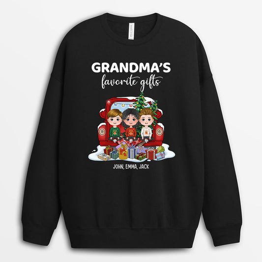 0539WUK2 Personalised Sweatshirt Gifts Grandkids Grandma Grandpa