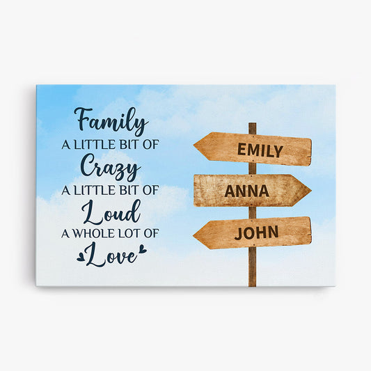 0546CUK1 Personalised Canvas Gifts Family Mum Dad