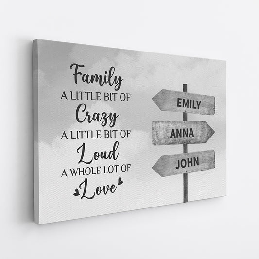 0546CUK2 Personalised Canvas Gifts Family Mum Dad