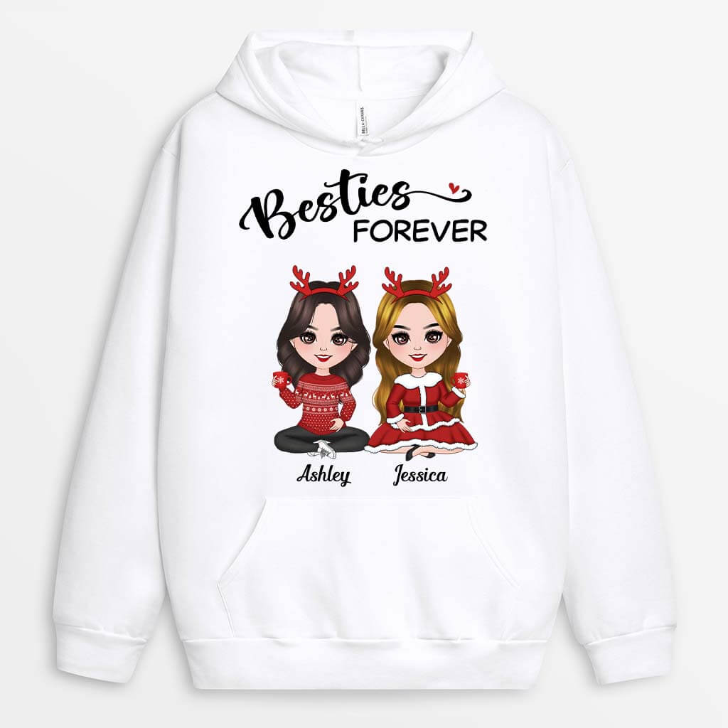 0574HUK1 Personalised Hoodie Gifts Friends Besties Best Friends