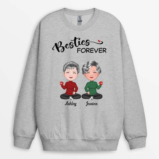 0574WUK2 Personalised Sweatshirt Gifts Friends Besties Best Friends
