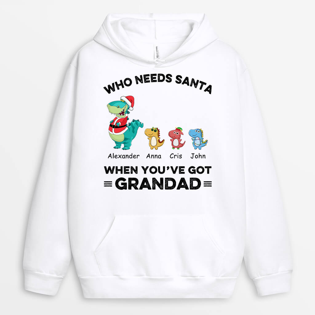 0583HUK2 Personalised Hoodie Gifts Dinosaur Grandpa Dad Christmas_973d2536 08ce 4ffa b70e a2785213d732