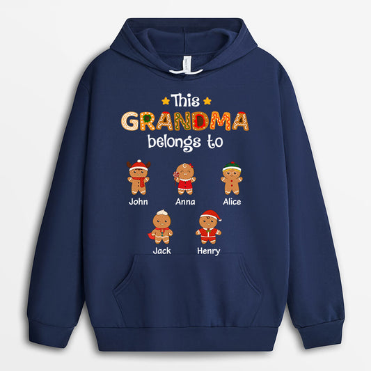 0661HUK2 Personalised Hoodie Gifts Cookies Grandma Mum Christmas