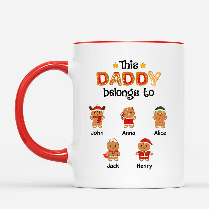 0661MUK2 Personalised Mugs Gifts Cookies Grandpa Dad Christmas