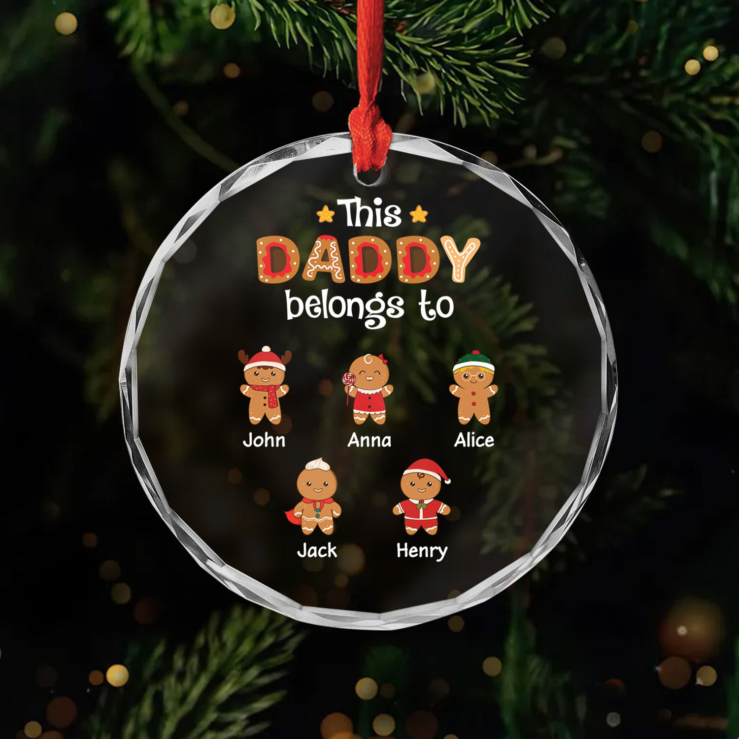 0661OUS1 custom christmas gifts for dad glass gingerbread ornaments_ 0661O8Q7B