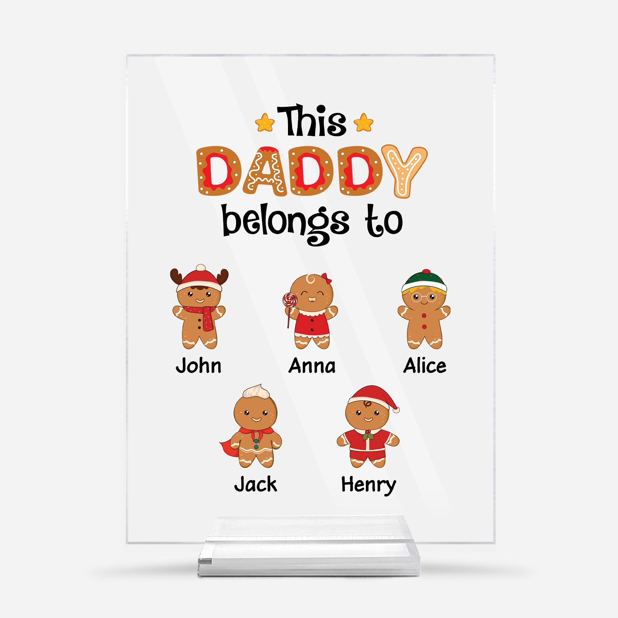 0661RUS1 personalized acrylic plaque with stand christmas gifts for dad 0661R8Q7B