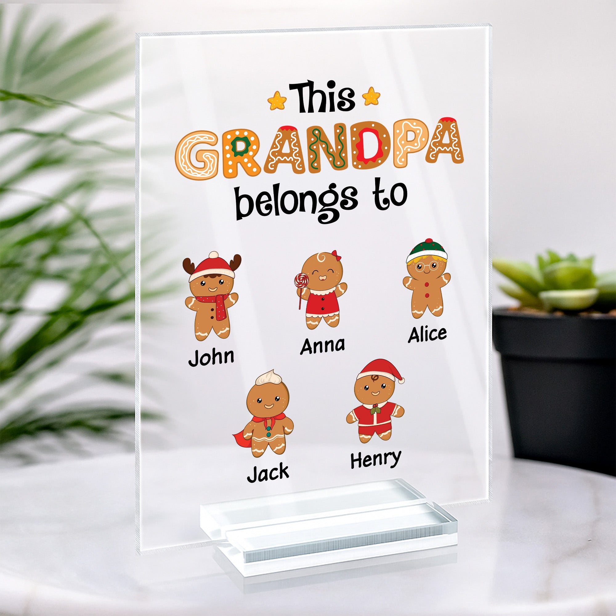 0661RUS2 personalized acrylic plaque with stand christmas gifts for dad 0661R8Q7B