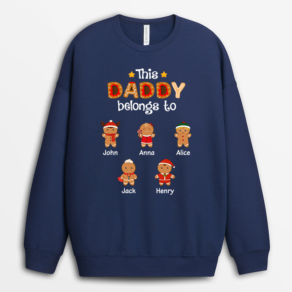 0661WUK1 Personalised Hoodie Gifts Cookies Grandpa Dad Christmas