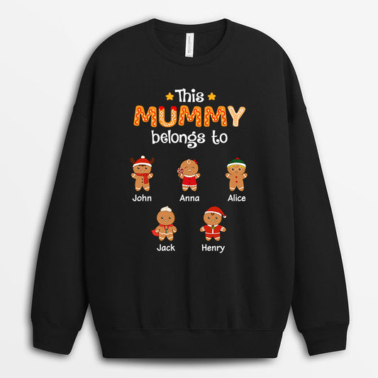 0661WUK1 Personalised Sweatshirt Gifts Cookies Grandma Mum Christmas